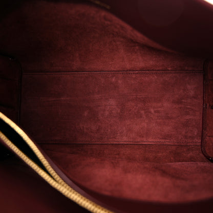 Saint Laurent Grained Calfskin Small Supple Sac De Jour Rouge Cabernet 5 of 10