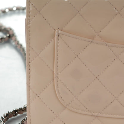 Chanel Patent Quilted Wallet On Chain WOC Light Pink 12 of 12