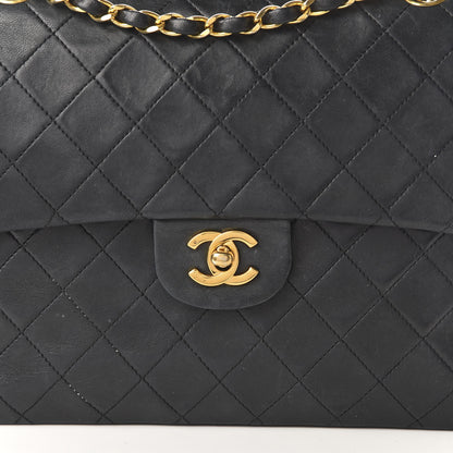 Chanel Lambskin Quilted Medium Double Flap Black 10 of 12