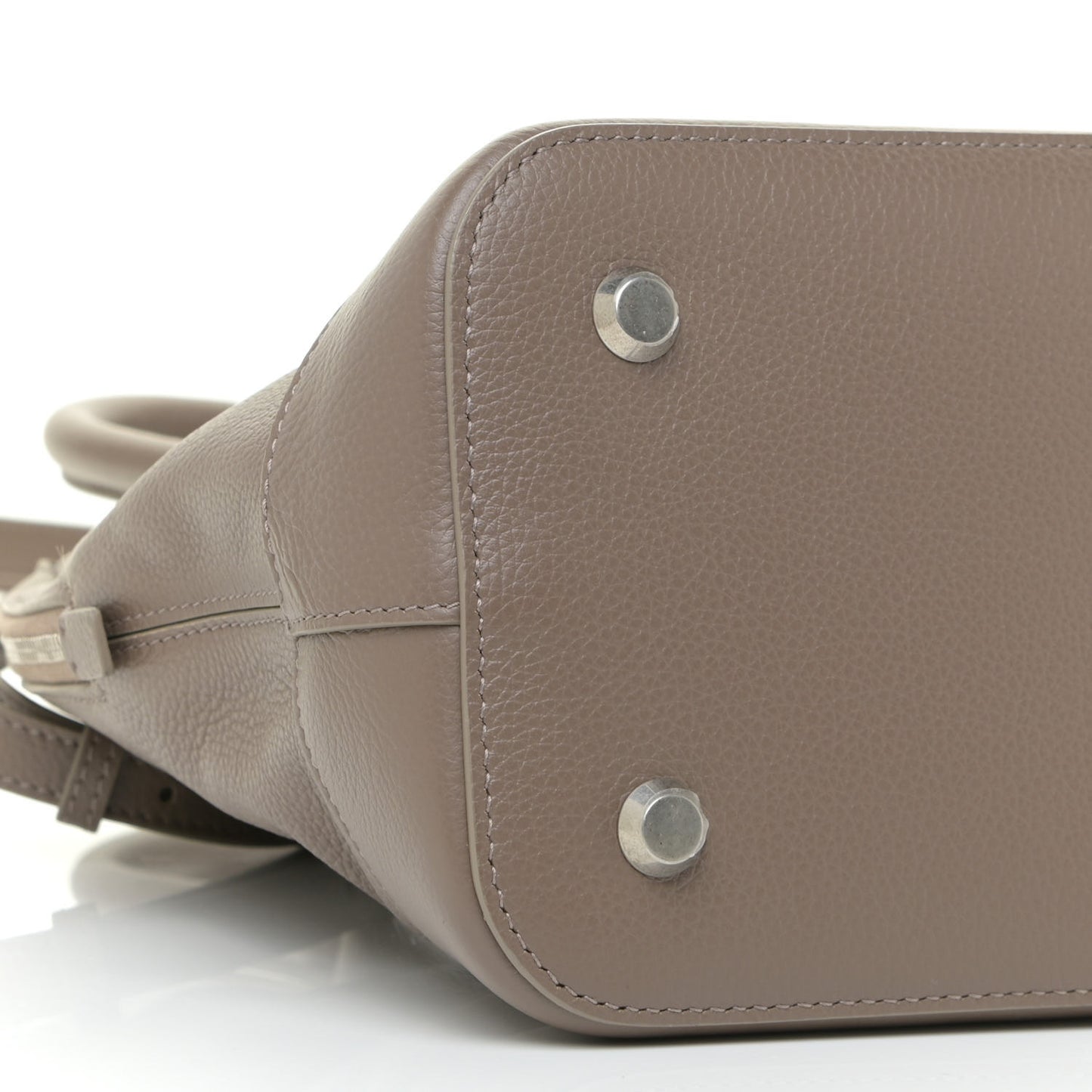 Calfskin Ville Top Handle Bag Mink Grey