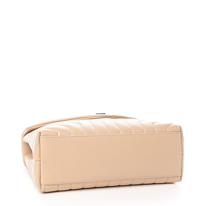 Saint Laurent Calfskin Y Quilted Monogram Medium Loulou Chain Satchel Nude Powder 4 of 11