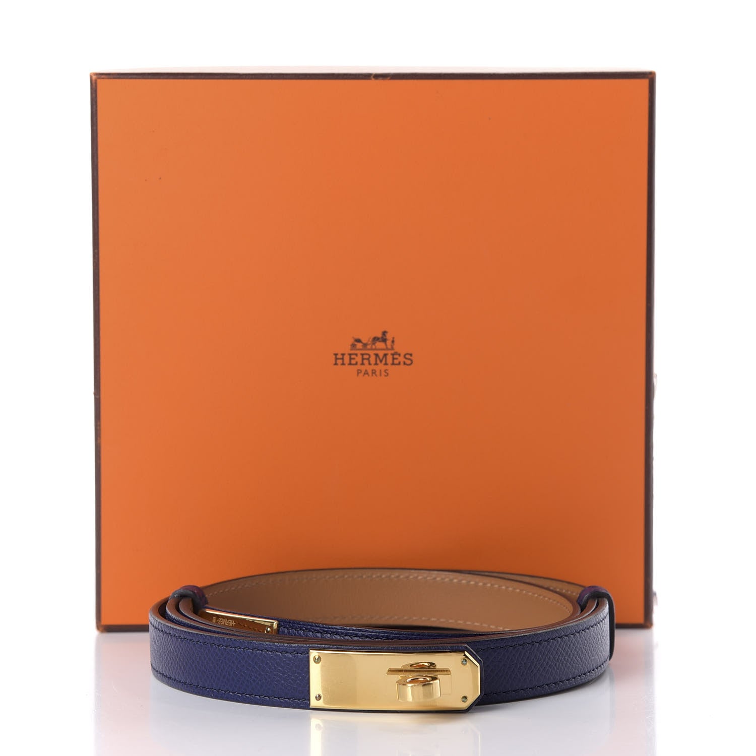 Hermes Epsom Kelly Belt Bleu Encre 4 of 4