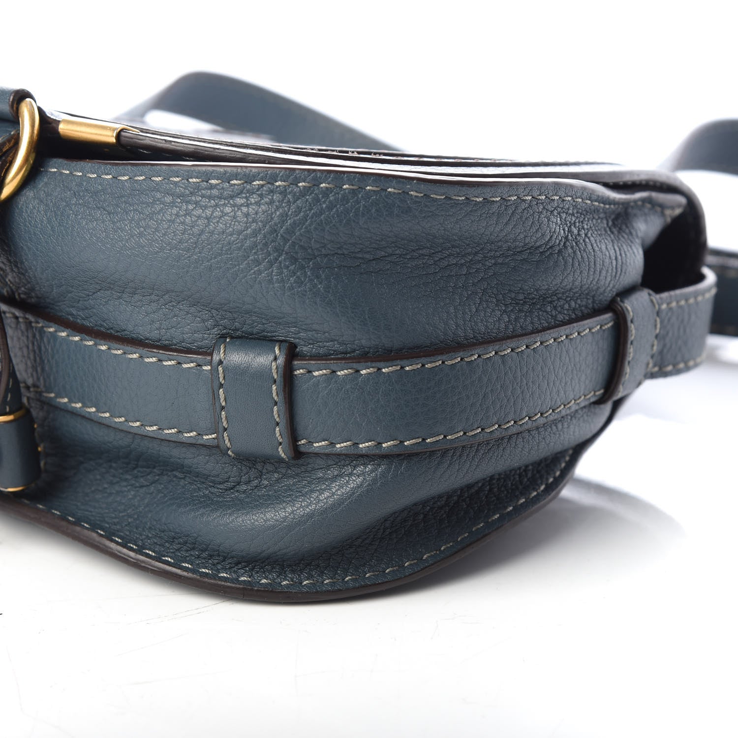 Chloe Calfskin Mini Marcie Round Crossbody Bag Teal 9 of 9