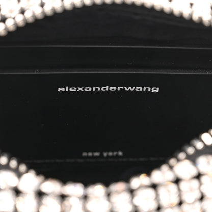 Alexander Wang Mesh Crystal Rhinestone Mini Heiress Pouch Black Silver 6 of 9