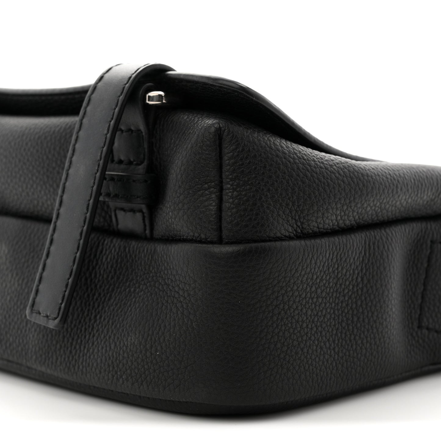 Soft Grained Calfskin XS Military Messenger Bag Black