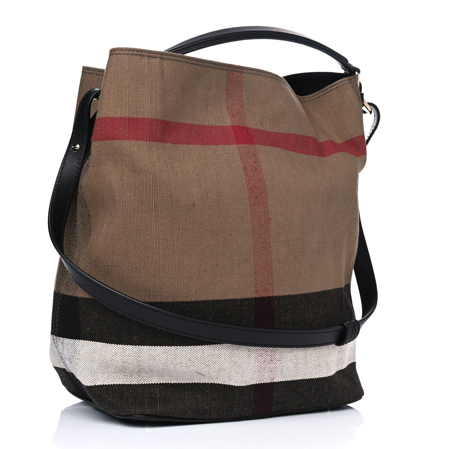 Canvas Mega Check Medium Ashby Hobo Black