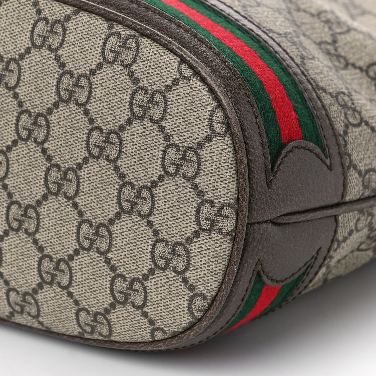 Gucci GG Supreme Monogram Web Ophidia Bucket Bag Brown 9 of 9