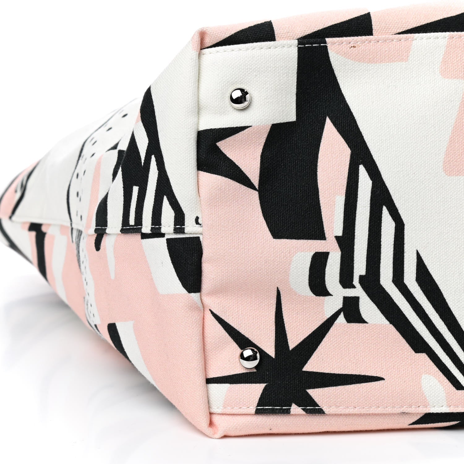 Chanel Canvas Cruise Print Tote Pink White Black 6 of 9