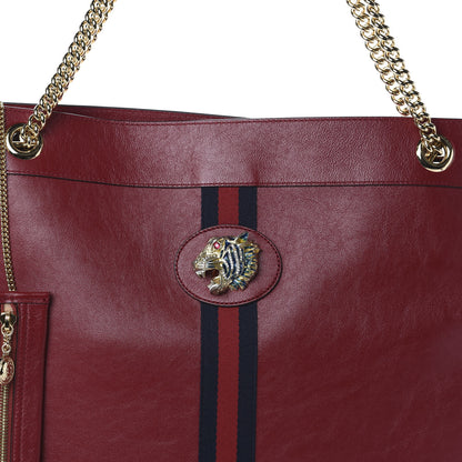 Gucci Calfskin Large Rajah Chain Tote Romantic Cherry 7 of 9