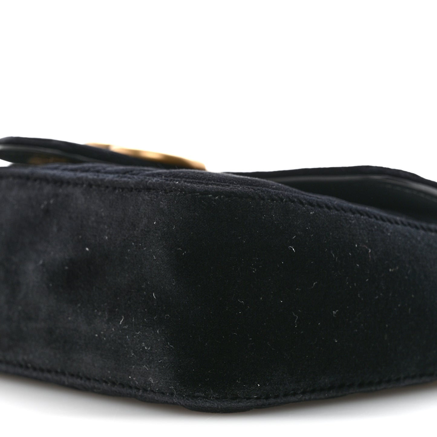 Velvet Matelasse Mini GG Marmont Shoulder Bag Black