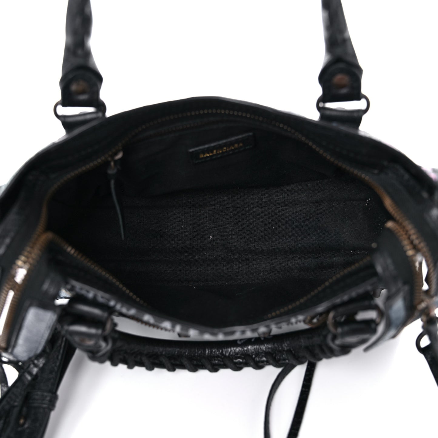 Agneau Arena Graffiti All Over Classic Hardware Mini City Black Multicolor