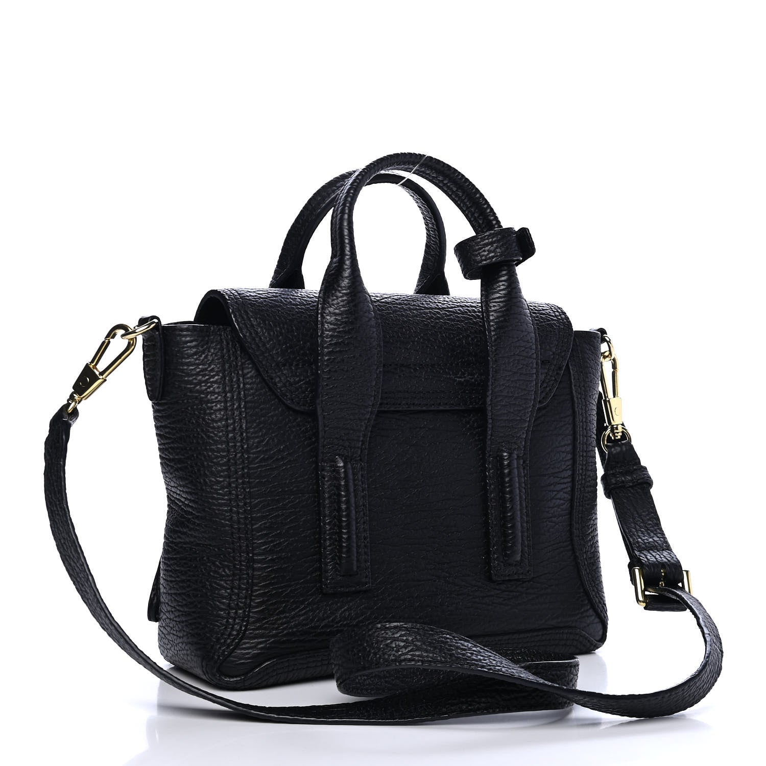 3.1 Phillip Lim Textured Calfskin Mini Pashli Satchel Black 2 of 4