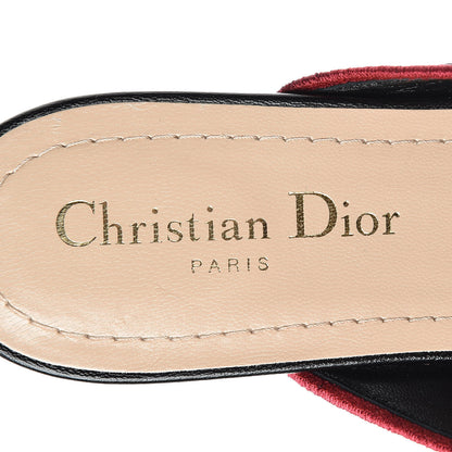 Christian Dior Embroidered Cotton Dioramour Mules 37.5 Black 8 of 16