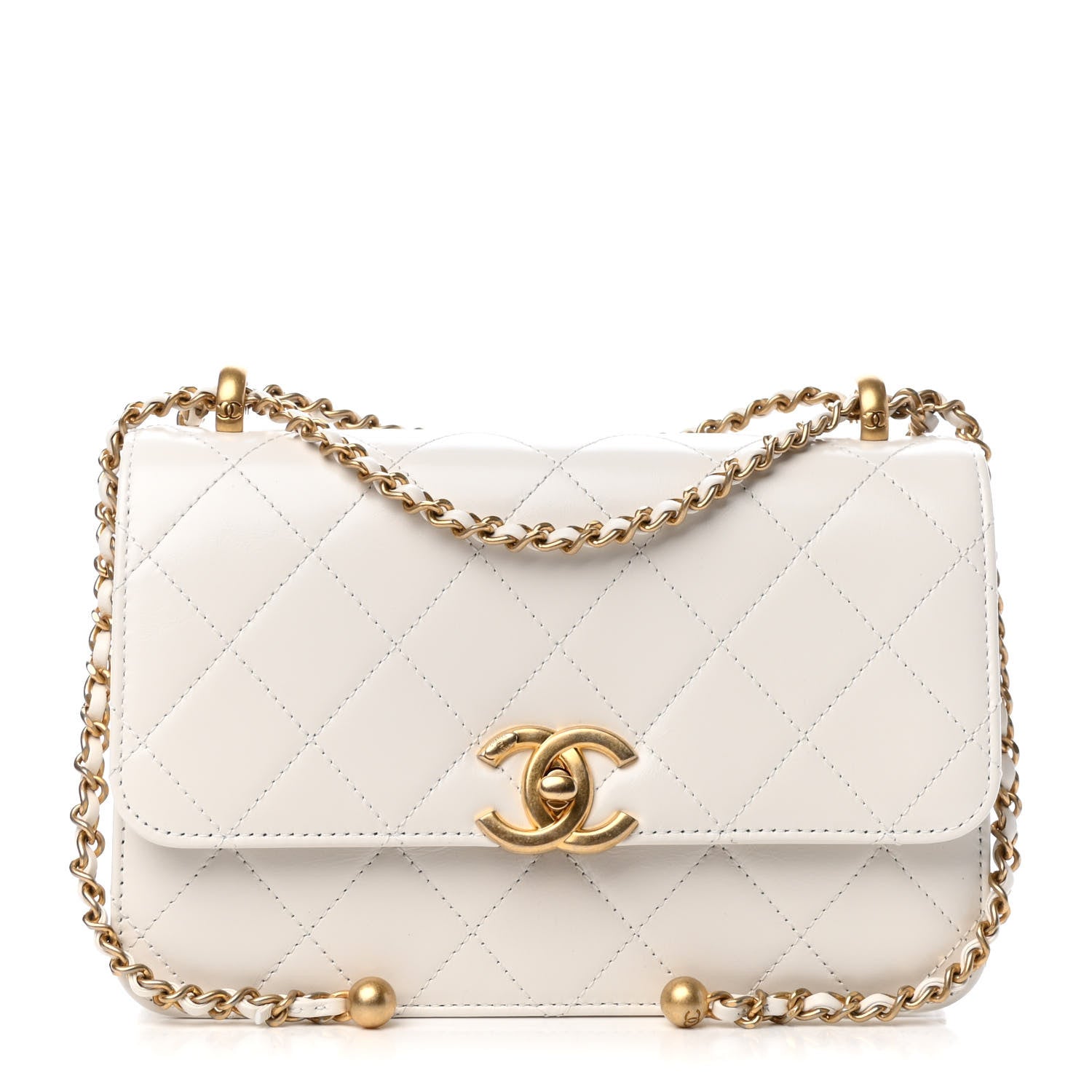 Chanel Calfskin Quilted Perfect Fit Flap White 1 of 9