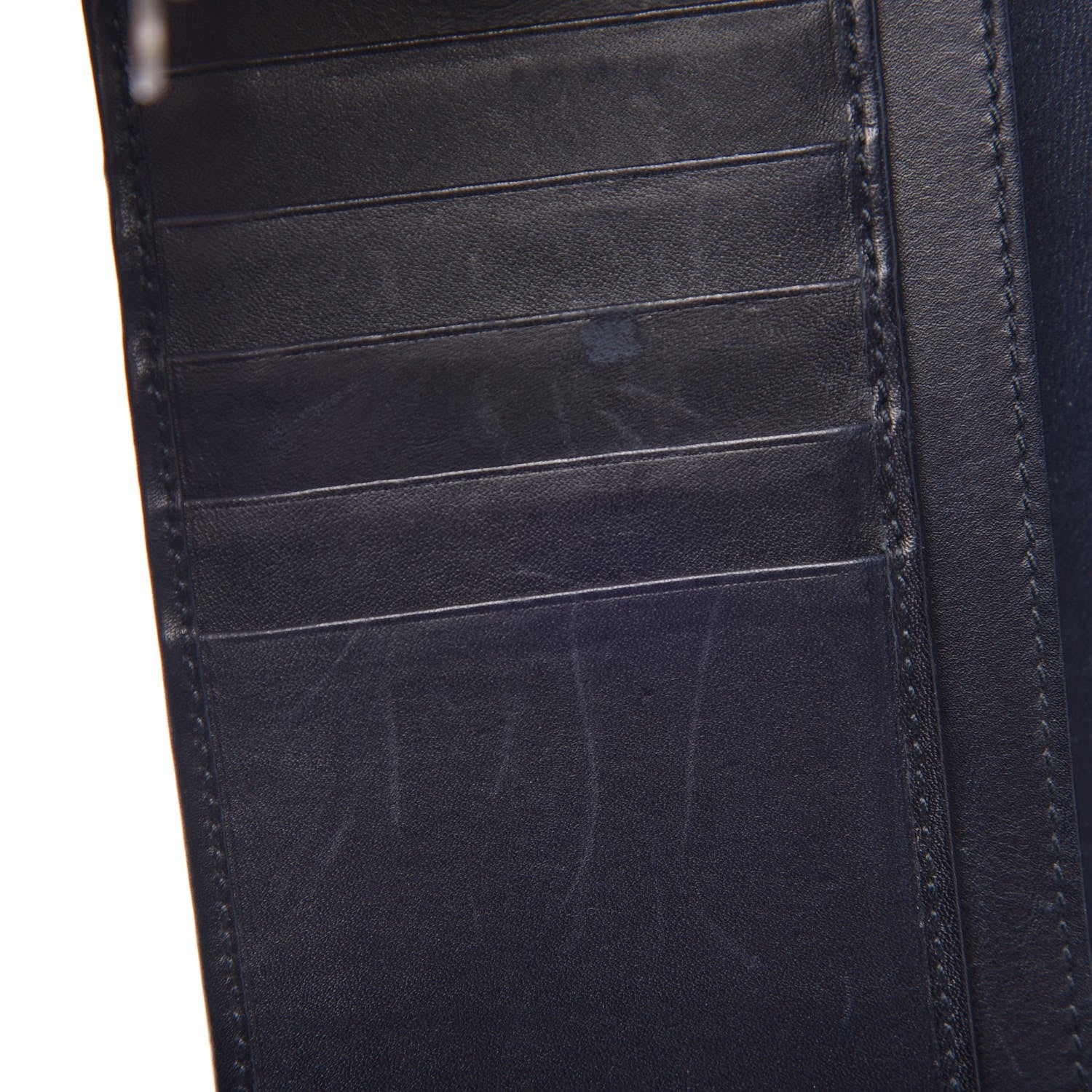 Gucci Monogram Calfskin Ladies Web Long Wallet Beige Blue 8 of 10