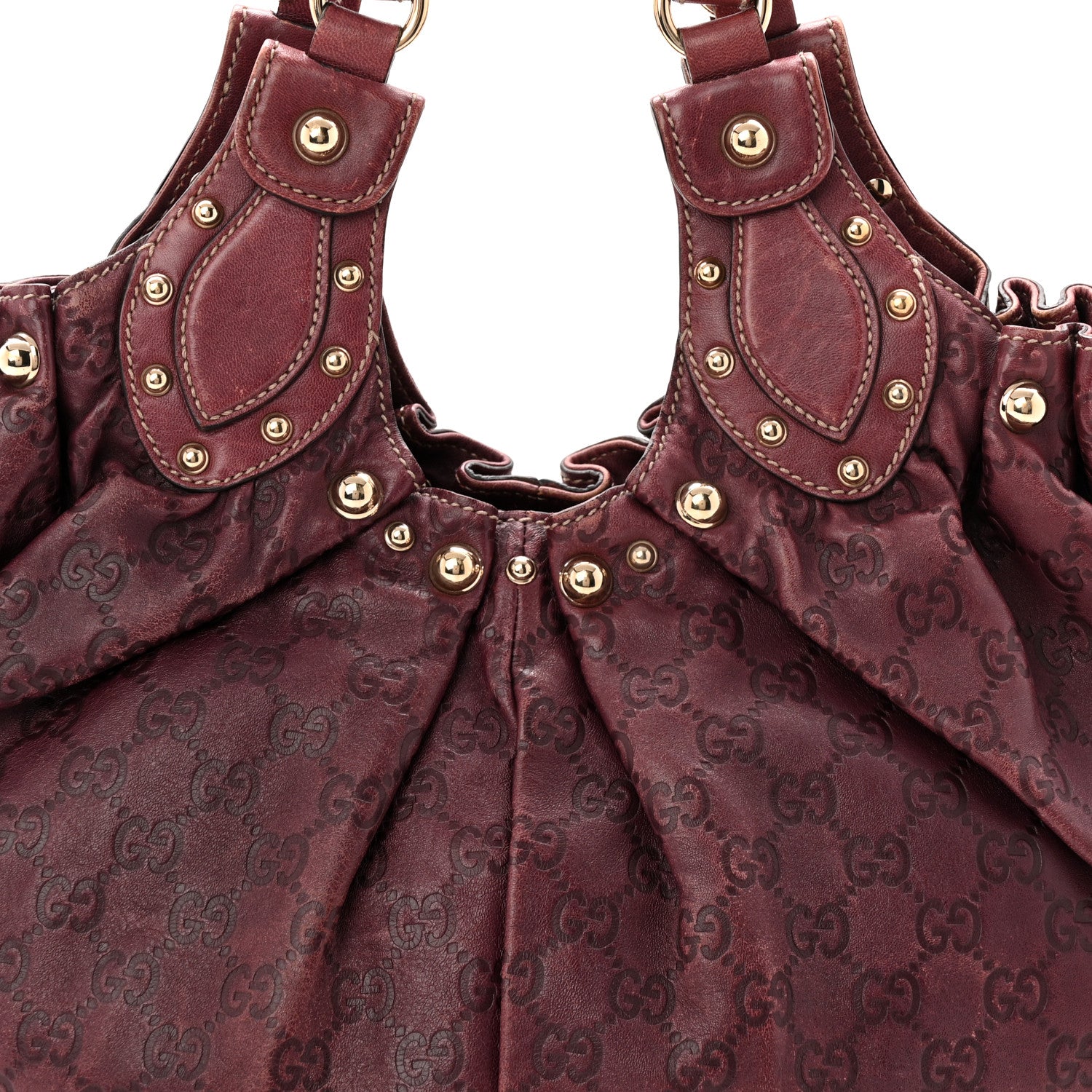Gucci Guccissima Studded Medium Pelham Shoulder Bag Purple 8 of 11