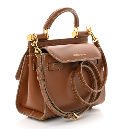 Dolce & Gabbana Vitello Morbido Mini Sicily 58 Bag Tan 3 of 17