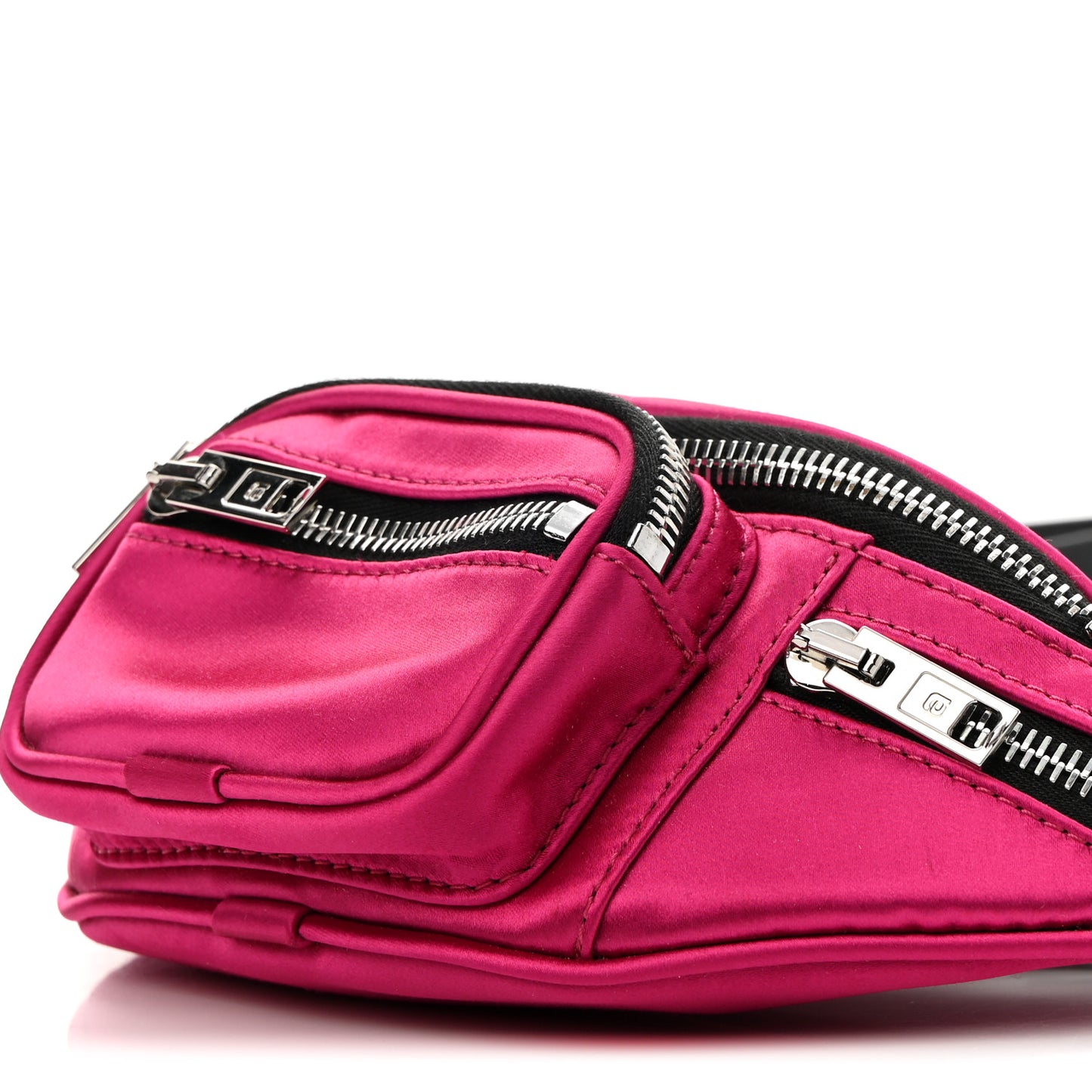Satin Attica Mini Belt Bag Hot Pink