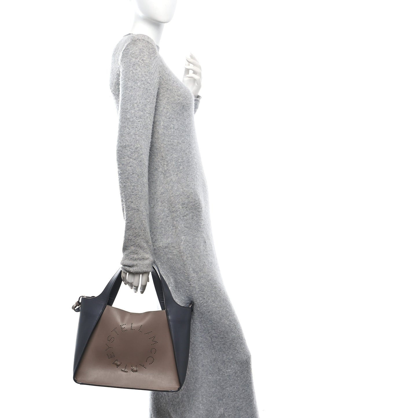 Eco Alter Nappa East West Perforated Tote Moss Grey