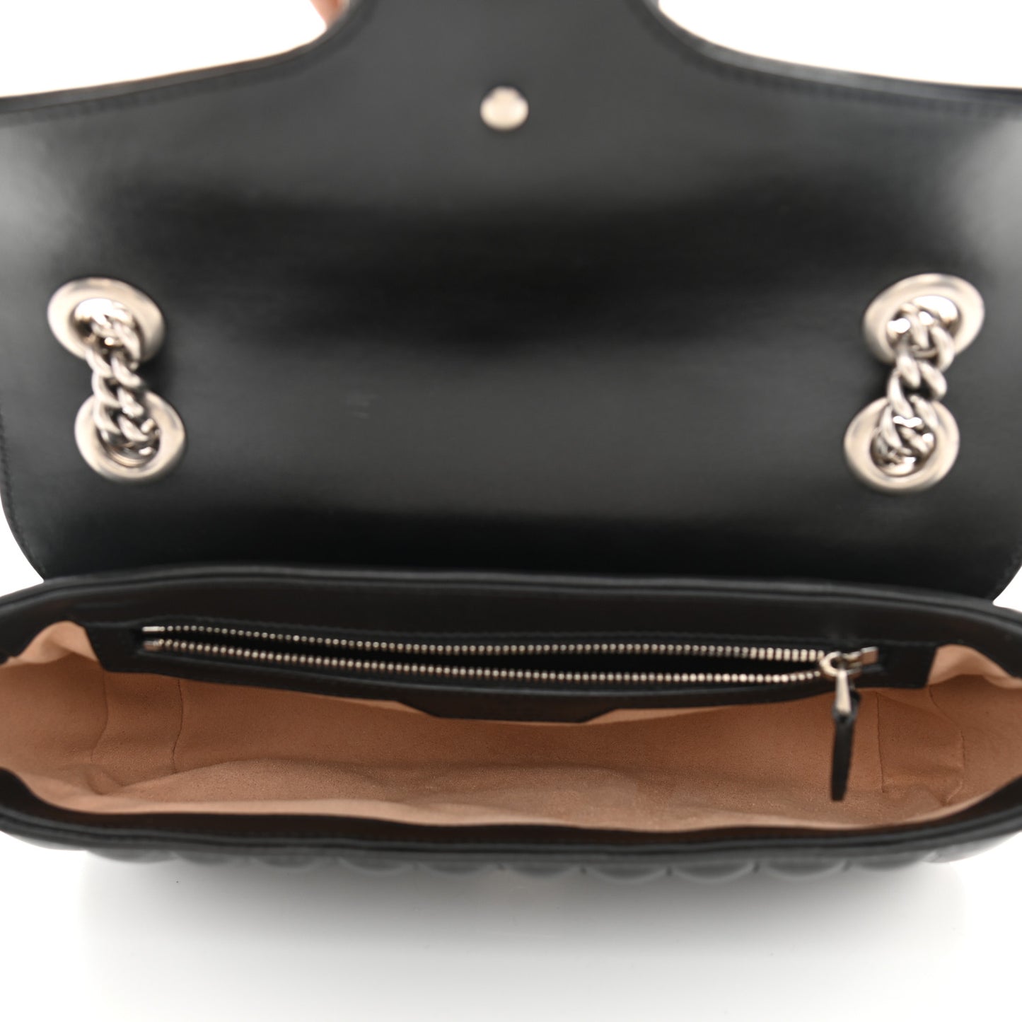 Calfskin Matelasse Aria Small GG Marmont Shoulder Bag Black