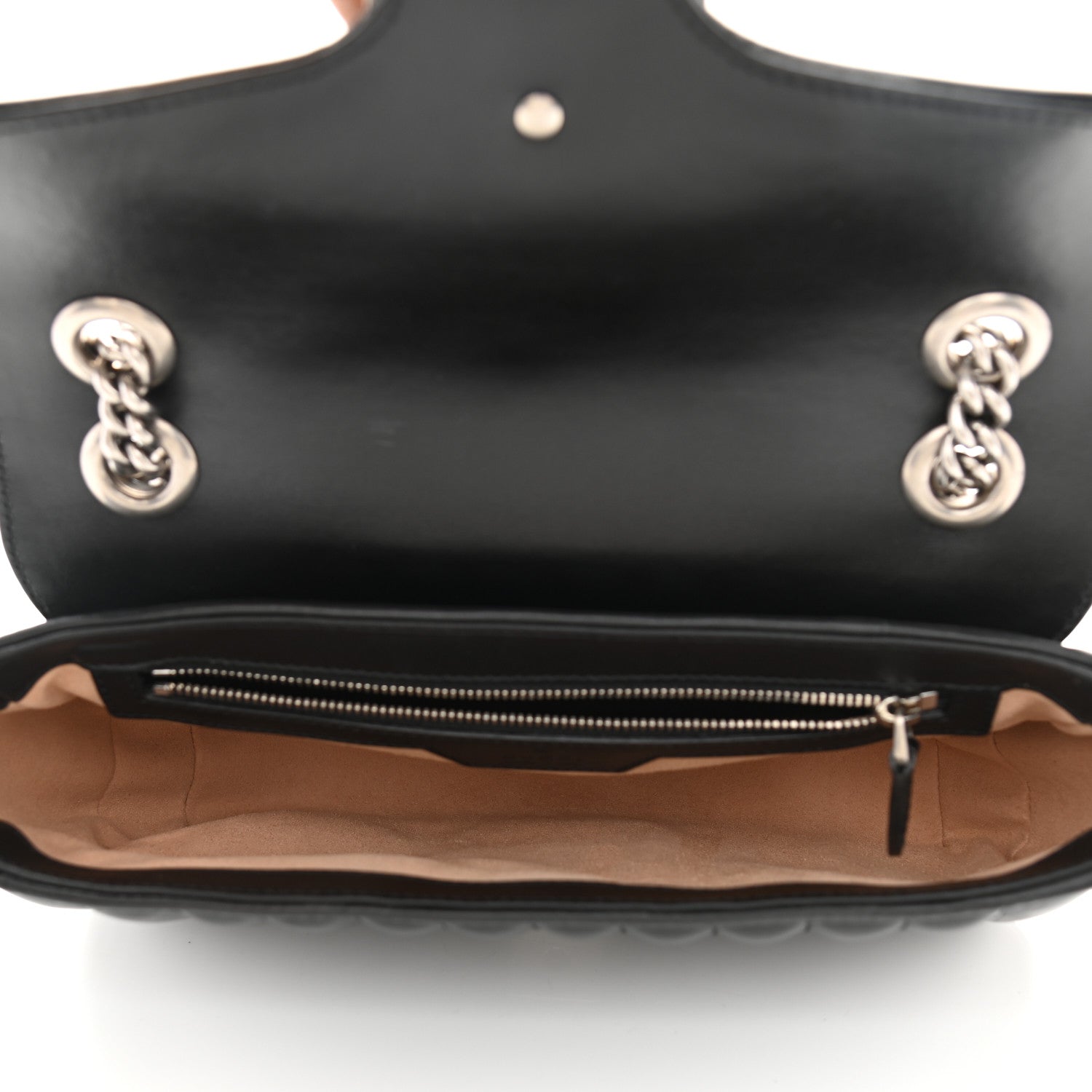 Gucci Calfskin Matelasse Aria Small GG Marmont Shoulder Bag Black 5 of 10