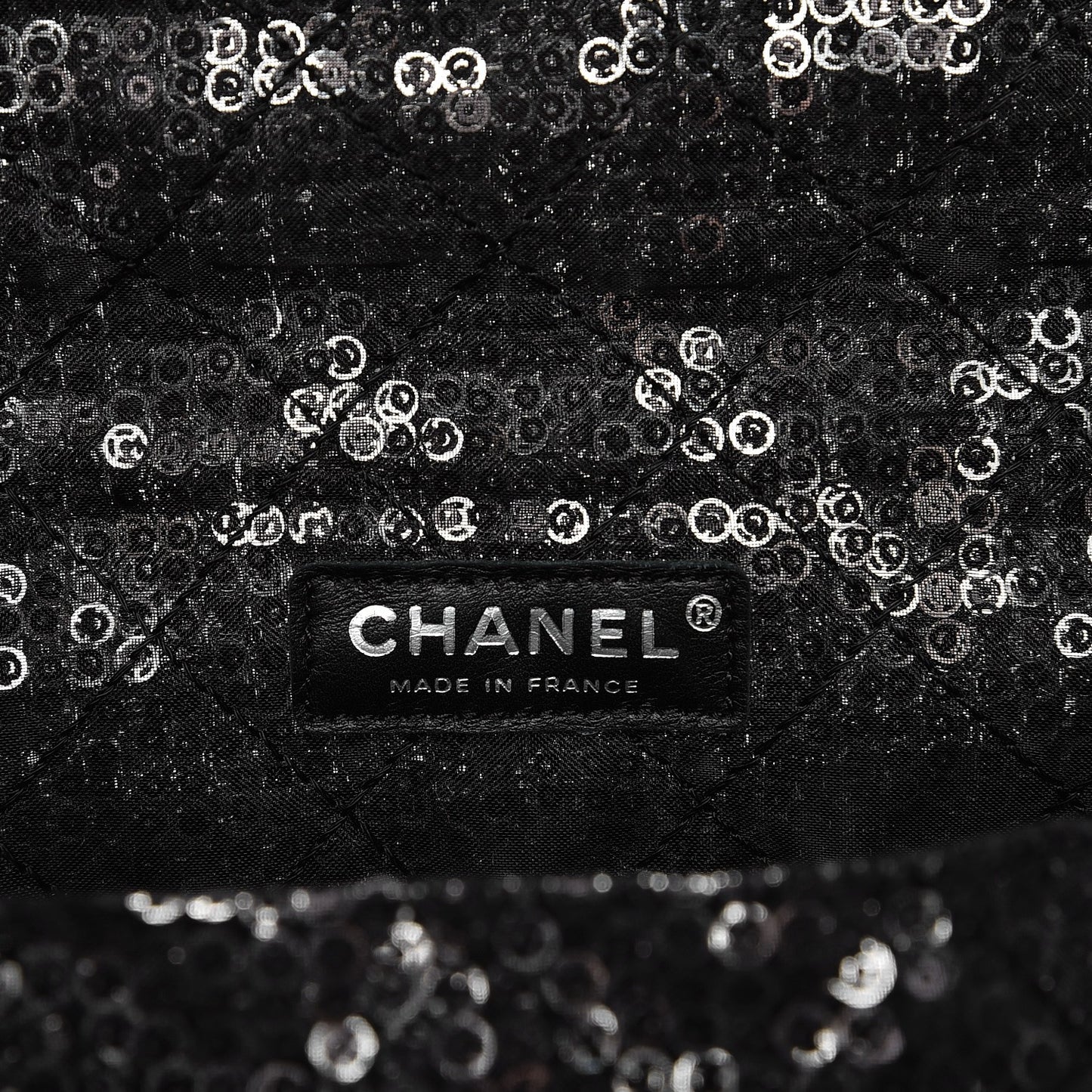 Hidden Sequin Maxi Flap Black