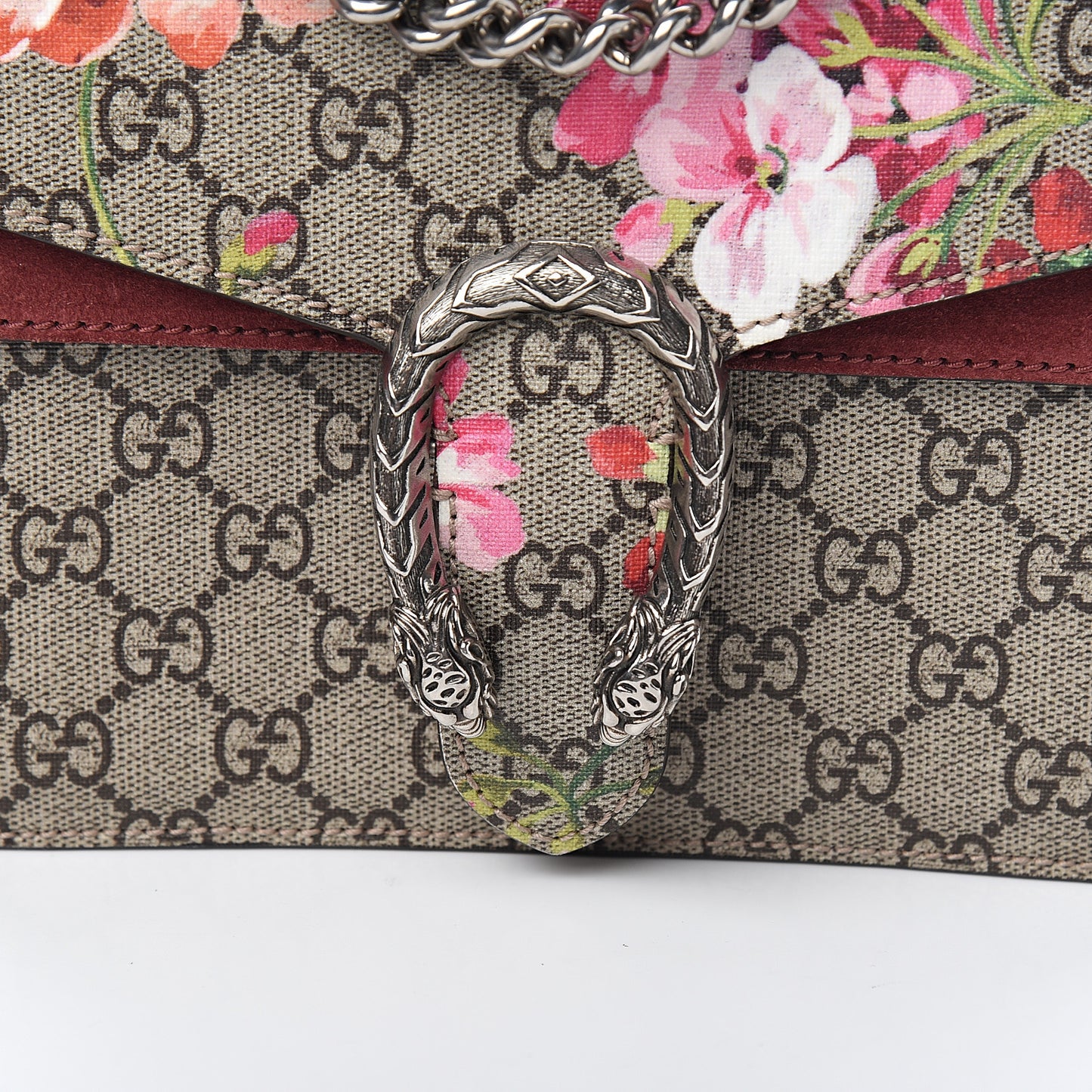 GG Supreme Monogram Blooms Mini Dionysus Shoulder Bag Beige Multicolor Dry Rose
