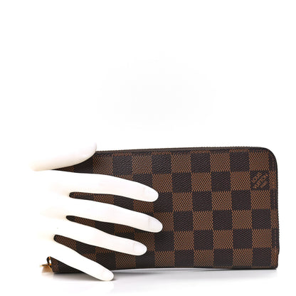 Louis Vuitton Damier Ebene Zippy Wallet Rose Ballerine 2 of 12