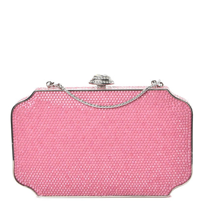 Judith Leiber Swarovski Crystal Minaudiere Clutch Pink 1 of 11