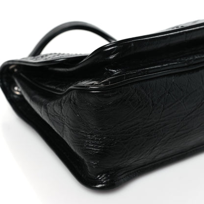 Saint Laurent Crinkled Calfskin Matelasse Monogram Medium Niki Chain Satchel Black 9 of 10