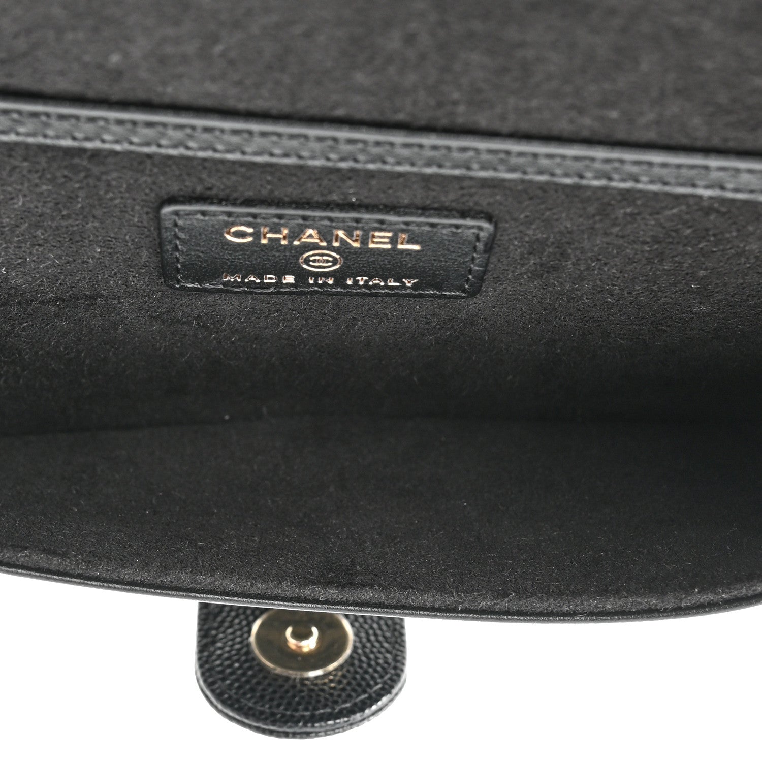 Chanel Caviar Quilted Chain Glasses Case Black 5 of 9