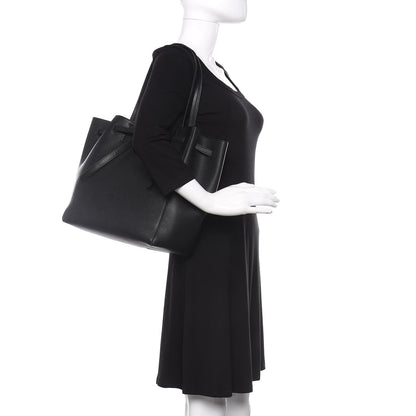 Celine Soft Grained Calfskin Small Belt Cabas Phantom Black 2 of 10