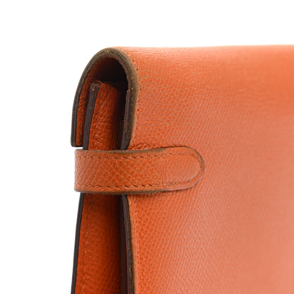 Hermes Epsom Kelly Longue Wallet Orange 15 of 17