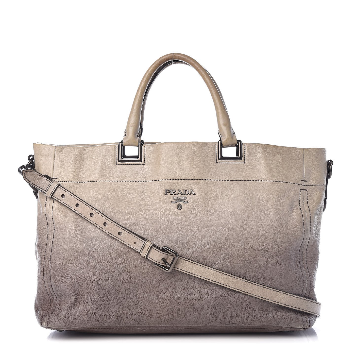 Glace Calfskin Extra Wide Tote Ghiaccio Sfumato