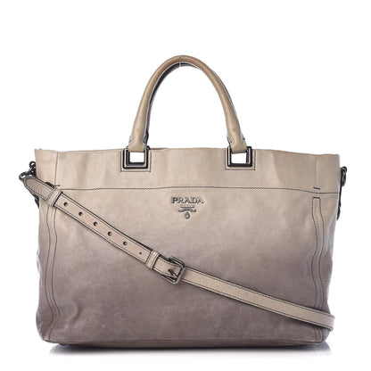 Prada Glace Calfskin Extra Wide Tote Ghiaccio Sfumato 1 of 19
