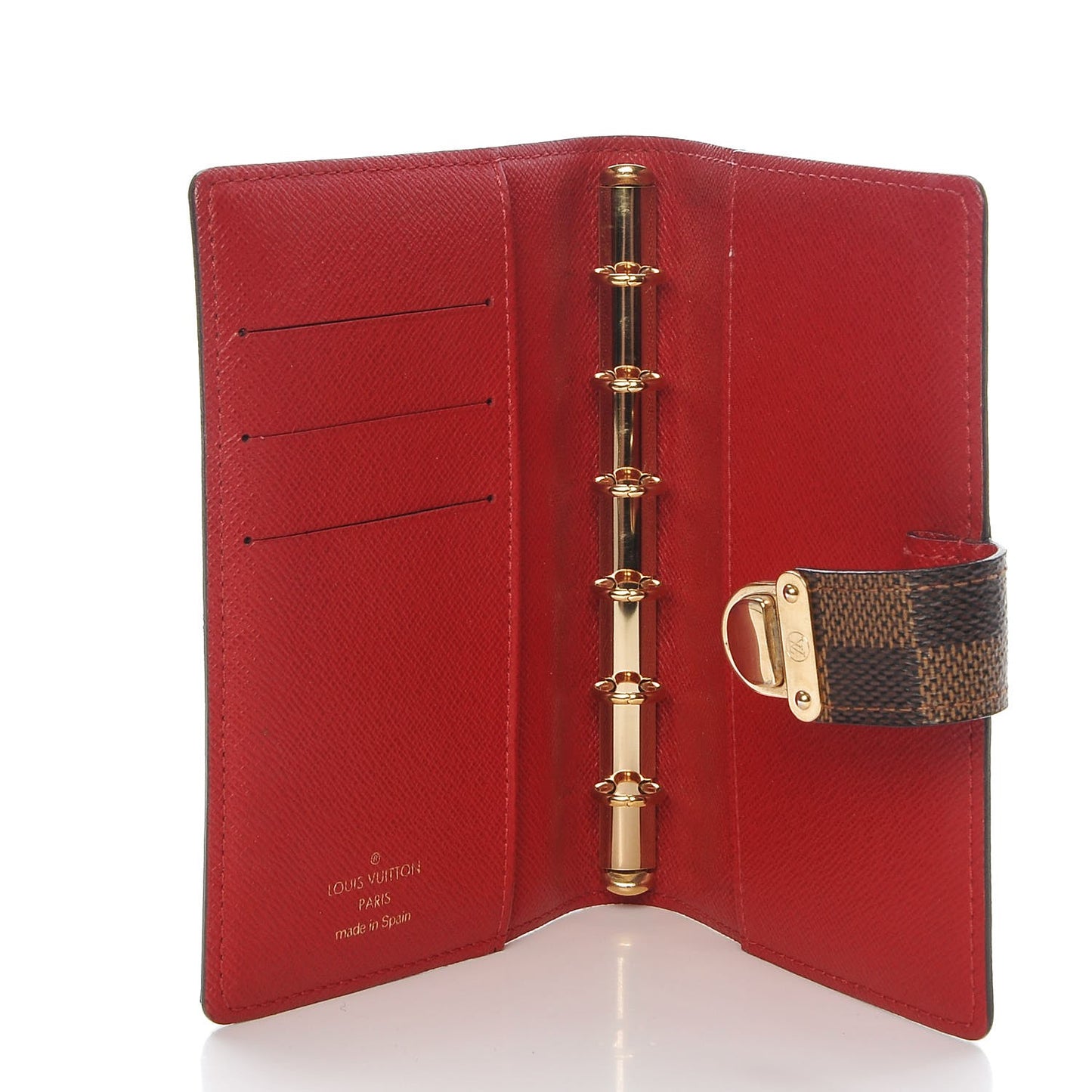 Damier Ebene Koala Small Ring Agenda Cover Red