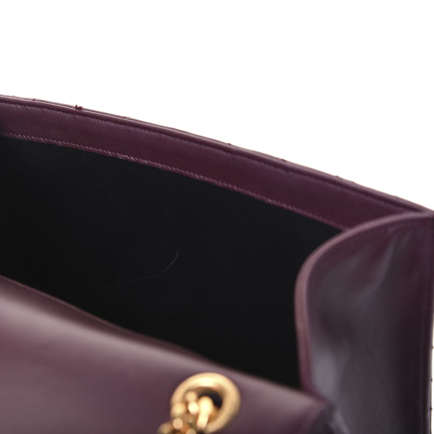 Lambskin Matelasse Chevron Medium Monogram Satchel Amaranto