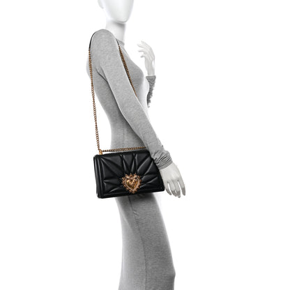 Dolce & Gabbana Calfskin Large Devotion Crossbody Bag Black 2 of 10