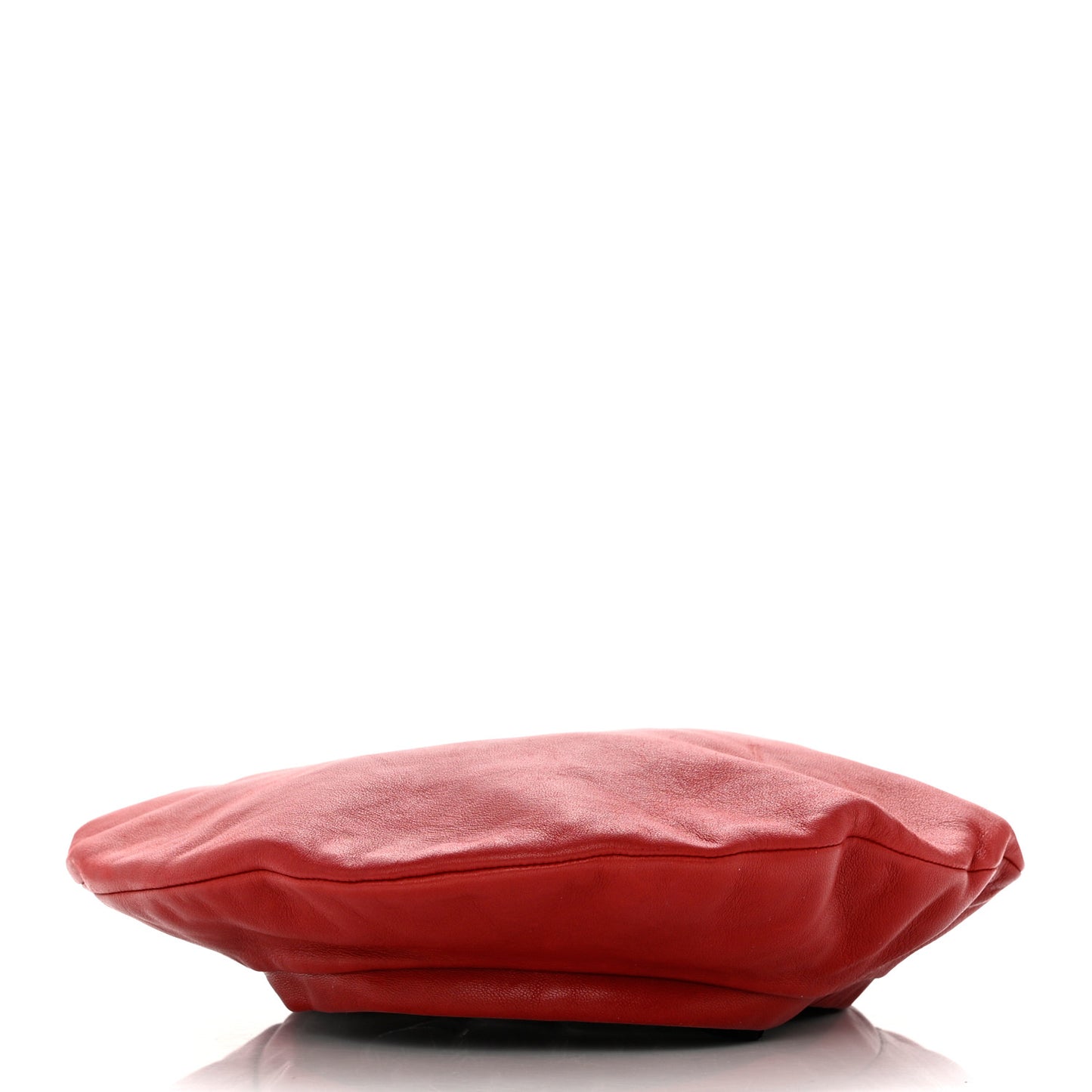 Calfskin Beret Hat 56 Red