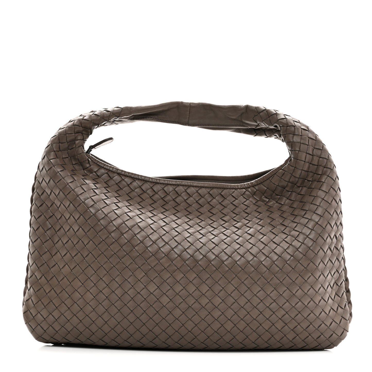 Nappa Intrecciato Medium Veneta Hobo Fume