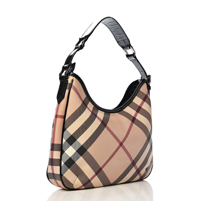Burberry Nova Check Shoulder Bag Black 2 of 13