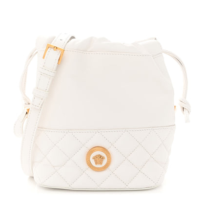 Versace Nappa Quilted Medusa Bucket Bag White 1 of 10