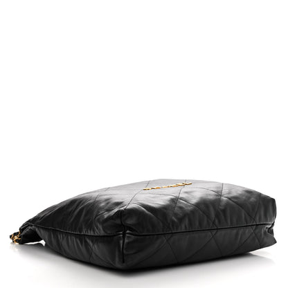 Chanel Shiny Calfskin Quilted Large Chanel 22 Black 4 of 10