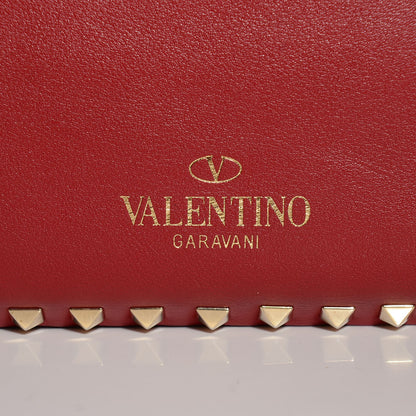 Valentino Garavani Vitello Medium Rockstud Tote Rosso Valentino 9 of 9