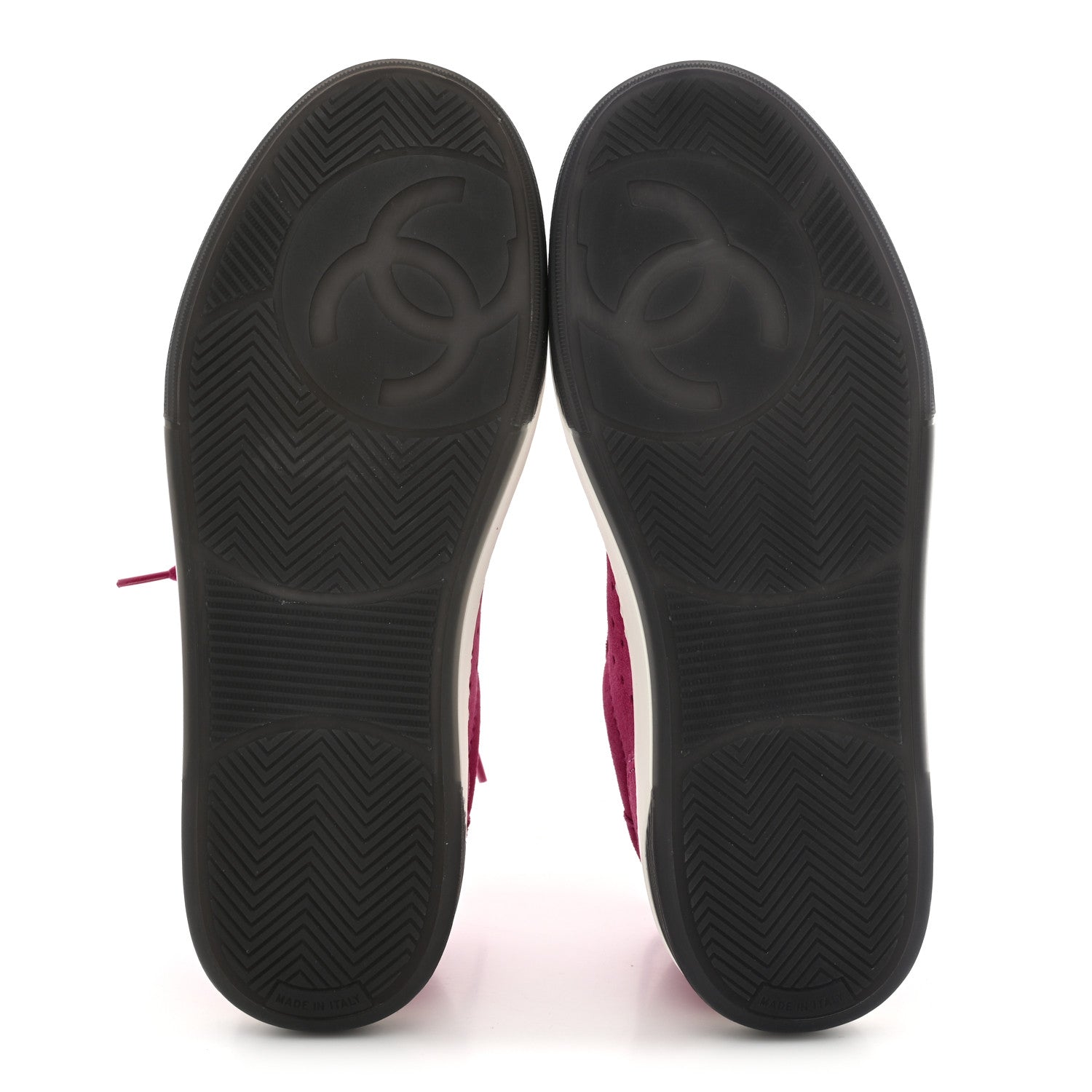 Chanel Suede Calfskin Logo Sneakers 37 Dark Pink 6 of 10