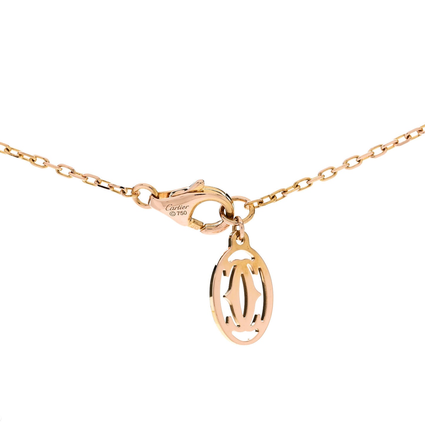 18K Pink Gold Diamond SM D'Amour Pendant Necklace