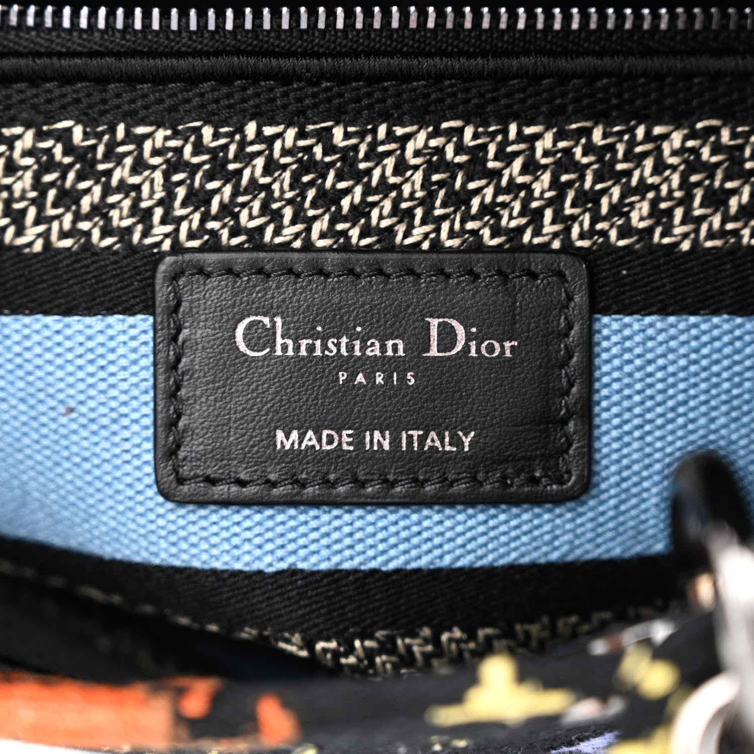 Christian Dior Canvas Pixel Zodiac Embroidered Medium Lady D-Lite Nero Multicolor 6 of 14