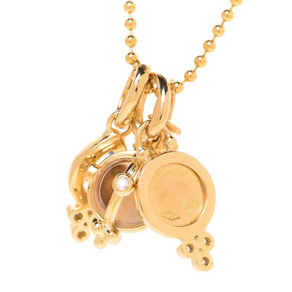 Temple St. Clair 18K Yellow Gold Diamond Rock Crystal Moonstone Signature Charm Necklace 5 of 5