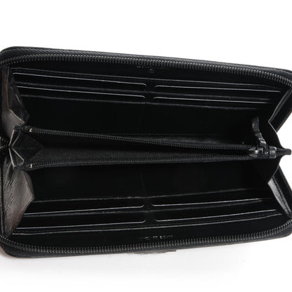 Chanel Lambskin Quilted Boy Zip Around Wallet Black 5 of 8