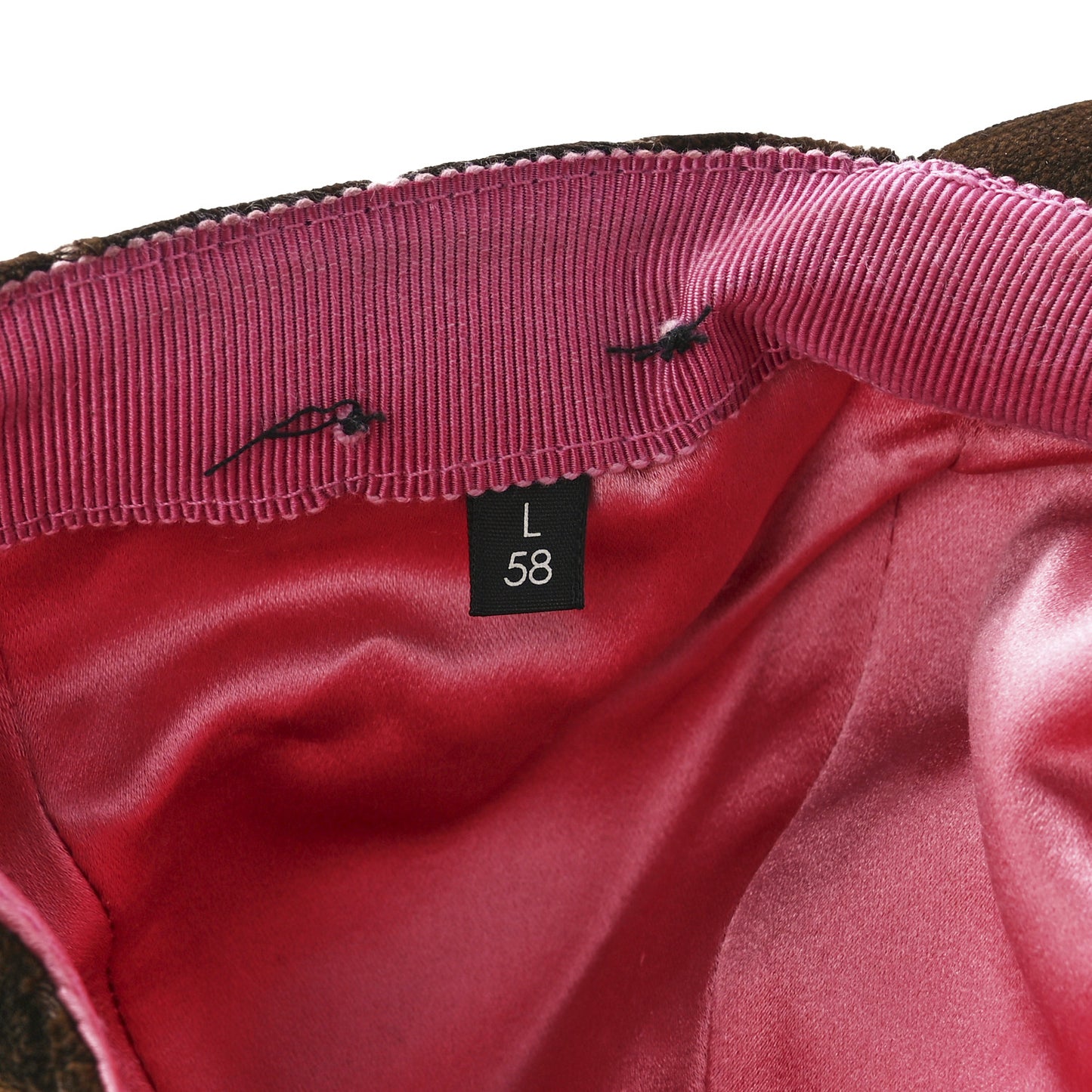 Velvet GG Monogram Baseball Hat L Brown